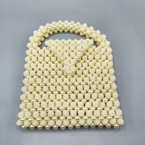 Handmade Pearly Berry Beaded Bag Clutch Purse Handbag